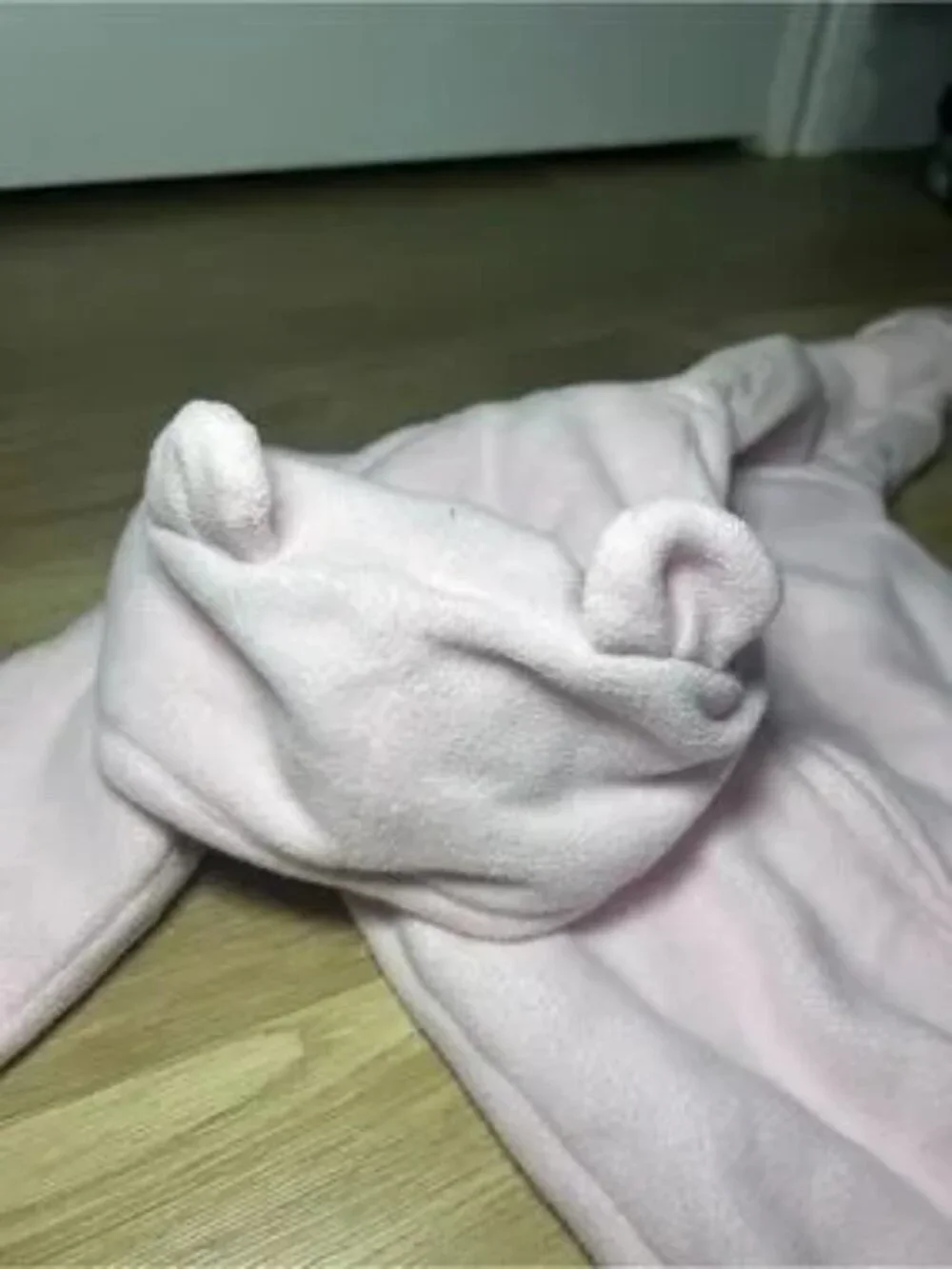 Old Navy Light Pink Hooded Zip Fleece One-Piece
